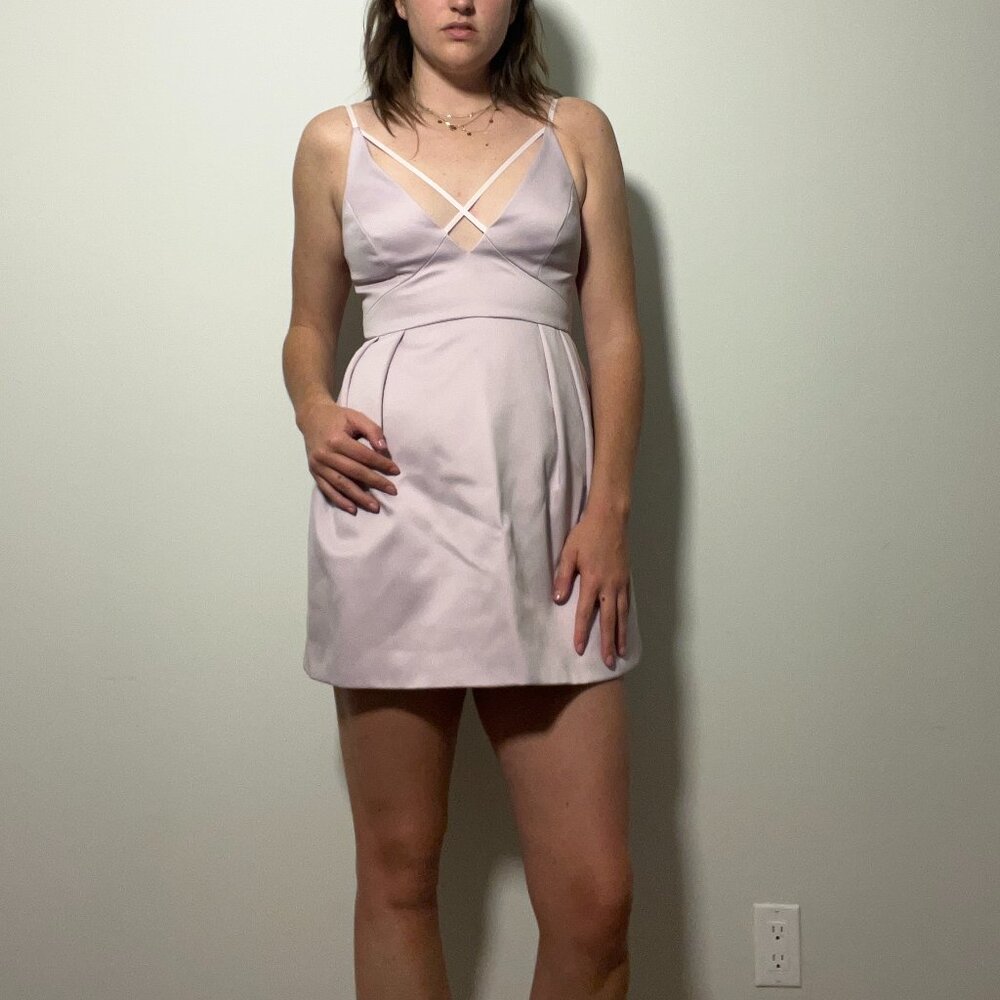 Soft Lilac Strappy Mini Dress